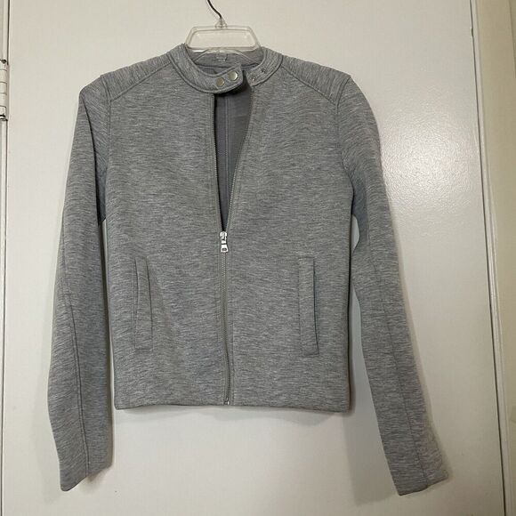 GAP Moto gray scuba full zip jacket size XS - Picture 3 of 5